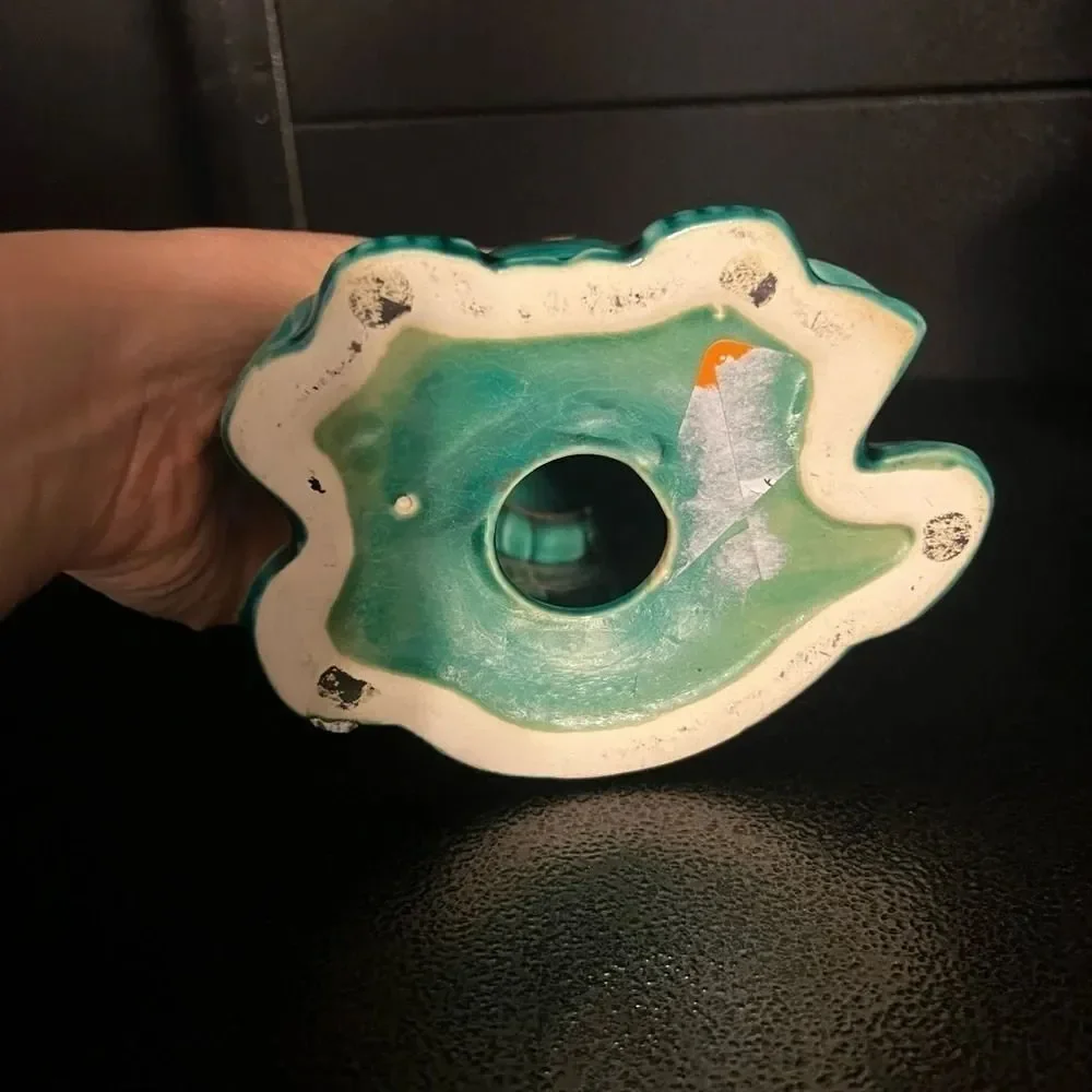 Vintage Green blue Buddha potpourri holder see no evil - Picture 3 of 8